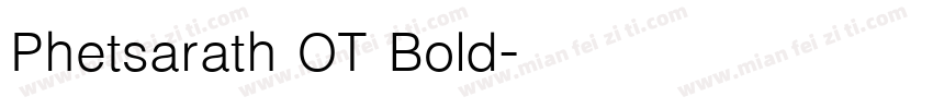 Phetsarath OT Bold字体转换